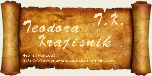 Teodora Krajišnik vizit kartica